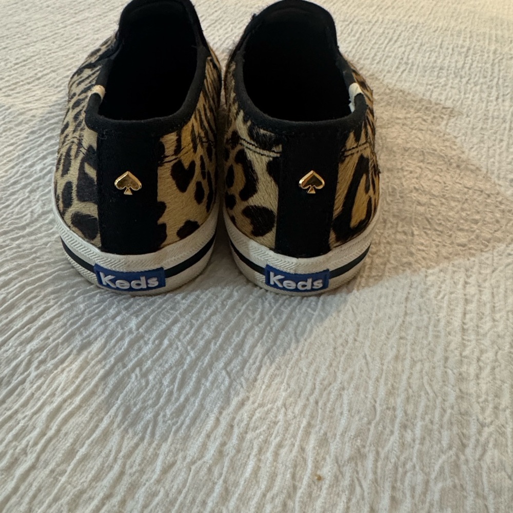 kate spade Leopard Print Slip-On Sneakers in Tan and Black - Picture 3 of 4